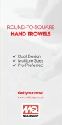 Round-to-Square hand trowels banner