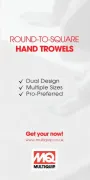 Round-to-Square hand trowels banner