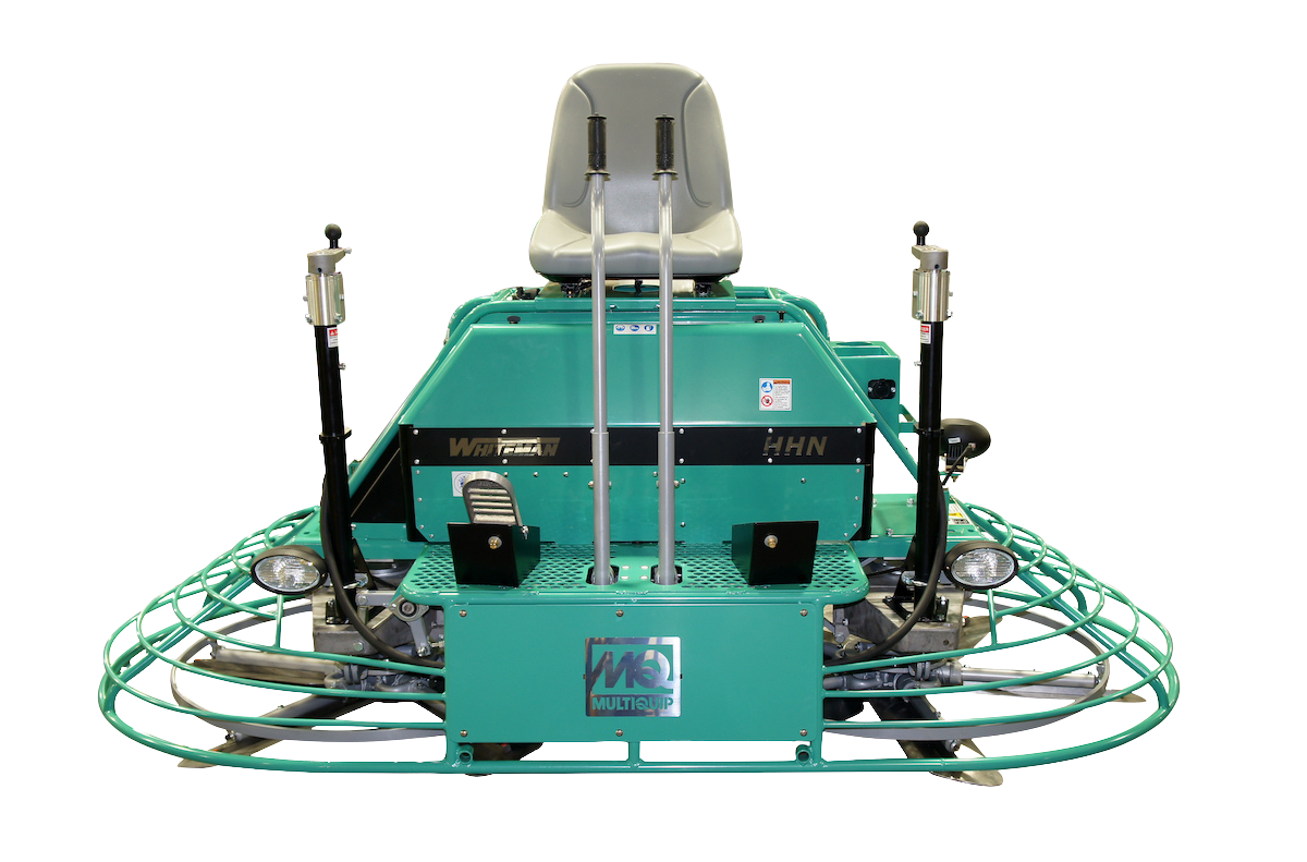 The JWN is a non-overlapping twin rotor 36-inch (914mm) ride-on trowel. Features like a constantly variable transmission, twin pitch control and a durable GX690 Honda engine