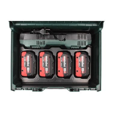 Metabo Basic set 4x 18v LiHD 10Ah batteries + ASC 145 DUO charger + metaBOX (685143000) CAS