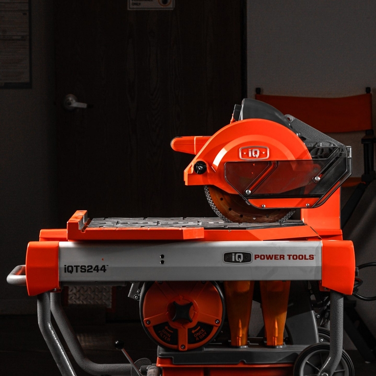 iQTS244 Waterless Tile Saw 24" Rip x 18" Diagonal Cut 240/110V