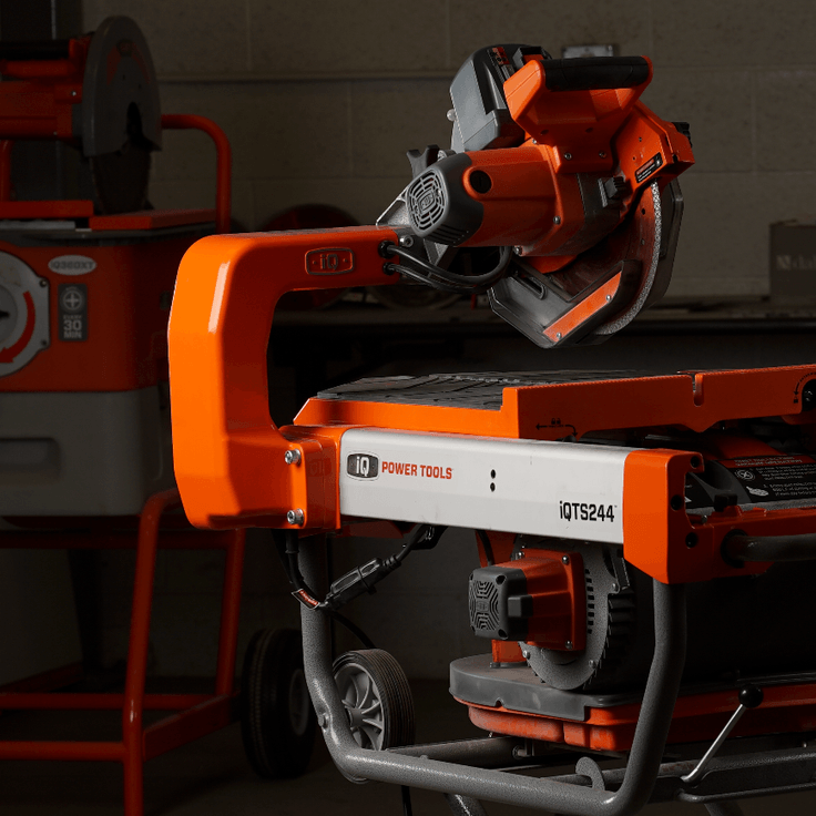 iQTS244 Waterless Tile Saw 24" Rip x 18" Diagonal Cut 240/110V
