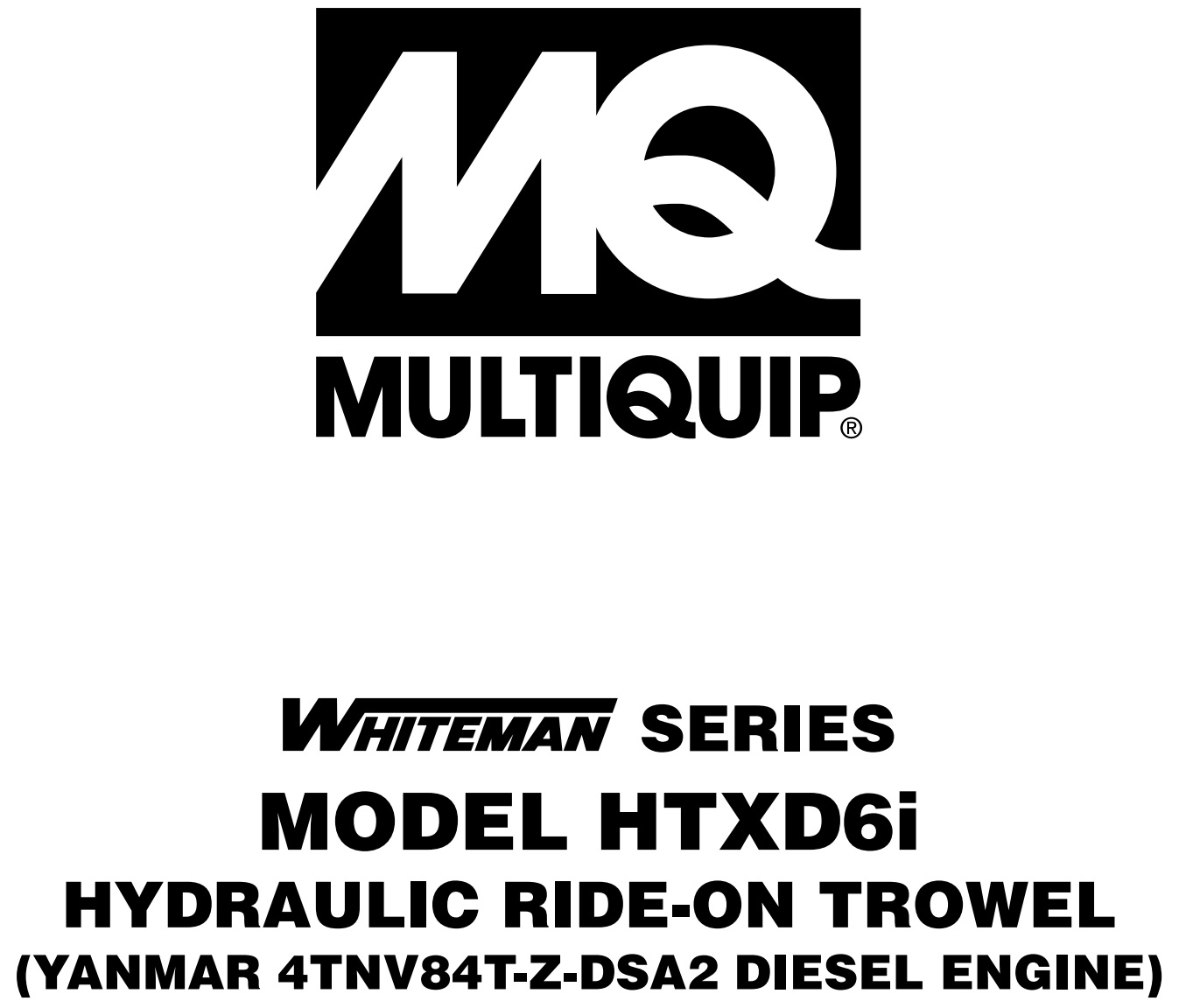 HTXD6i Manual - Multiquip